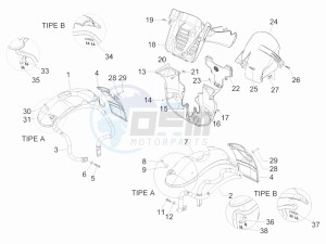 MP3 300 ie mic drawing Wheel housing - Mudguard