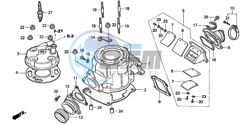 CYLINDER HEAD (CR85R3,4/RB3,4)