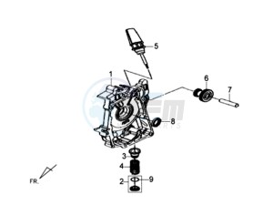 TONIK 50CC drawing CRANKCASE RIGHT / START MOTOR