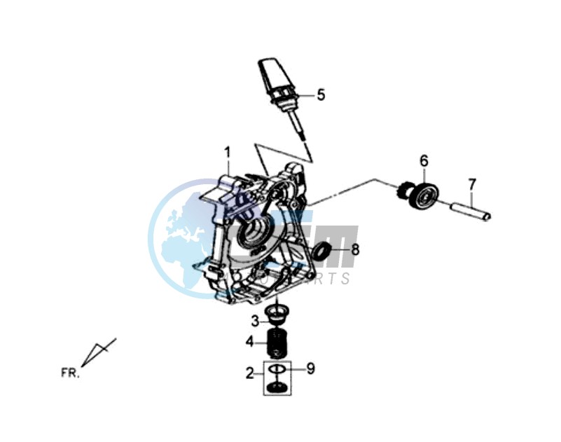 CRANKCASE RIGHT / START MOTOR