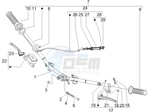 LX 125 4T E3 drawing Handlebars - Master cil