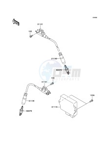 KFX700 KSV700B6F EU drawing Ignition System