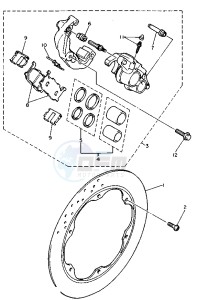 XJ S DIVERSION 600 drawing FRONT BRAKE CALIPER