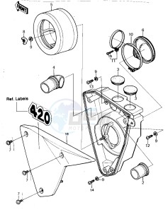 KDX 420 B [KDX420] (B1) [KDX420] drawing AIR CLEANER