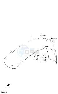 RM250 (E-F) drawing FRONT FENDER