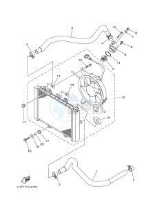 YFM700FWAD YFM7FGPHB GRIZZLY 700 EPS HUNTER (1HP7) drawing RADIATOR & HOSE