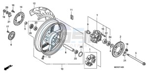 CBF600NA9 Europe Direct - (ED / ABS 25K) drawing REAR WHEEL