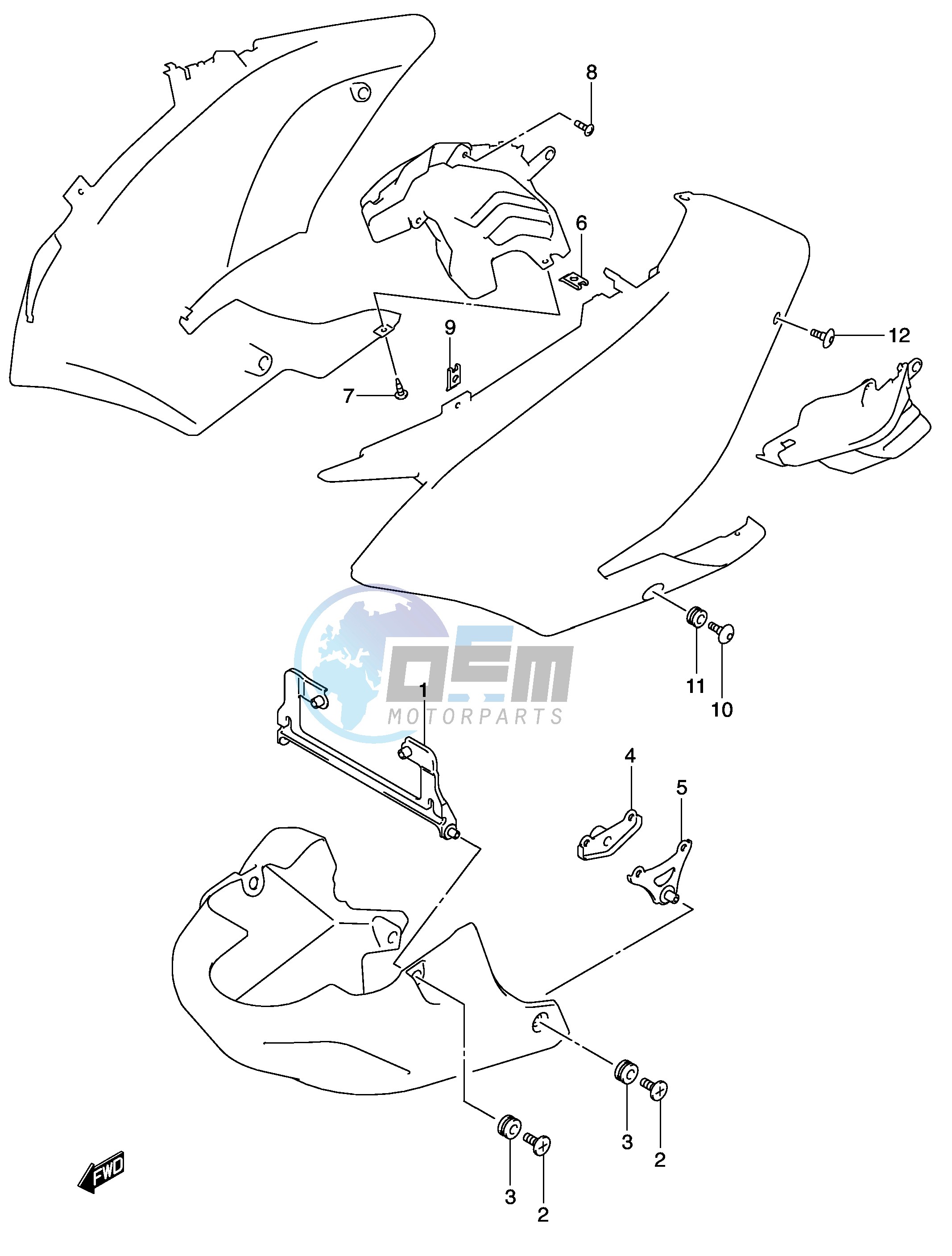 SIDE COWL INSTALLATION PARTS