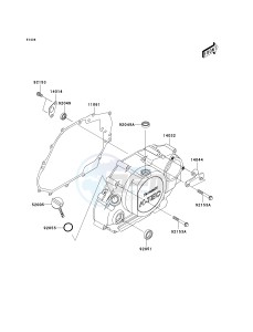 BR 125 B [WIND 125] (B2) B2 drawing RIGHT ENGINE COVER-- S- -