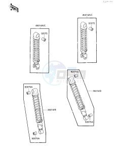 KLF 300 A [BAYOU 300] (A1) [BAYOU 300] drawing SHOCK ABSORBERS