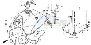 XL125V VARADERO drawing FUEL TANK (XL125V1/2/3/4/5/6)