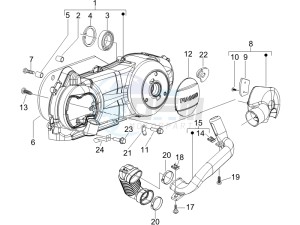 Liberty 200 4t Sport e3 drawing Crankcase cover - Crankcase cooling