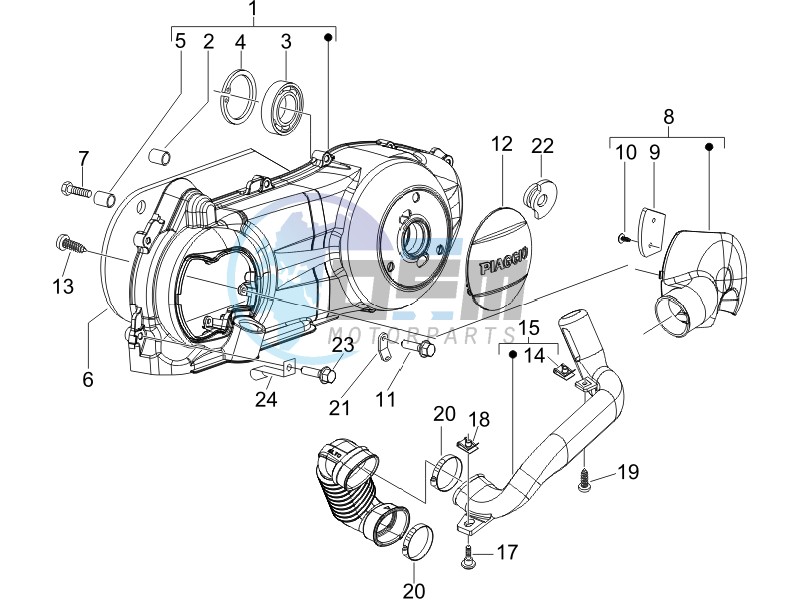 Crankcase cover - Crankcase cooling