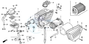 CM125C drawing AIR CLEANER (SI/SW)