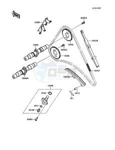 KAF 450 B [MULE 1000] (B1) [MULE 1000] drawing CAMSHAFT-- S- -_TENSIONER