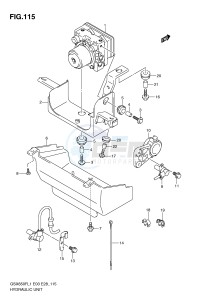 GSX650F (E3-E28) Katana drawing HYDRAULIC UNIT (GSX650FAL1 E28)