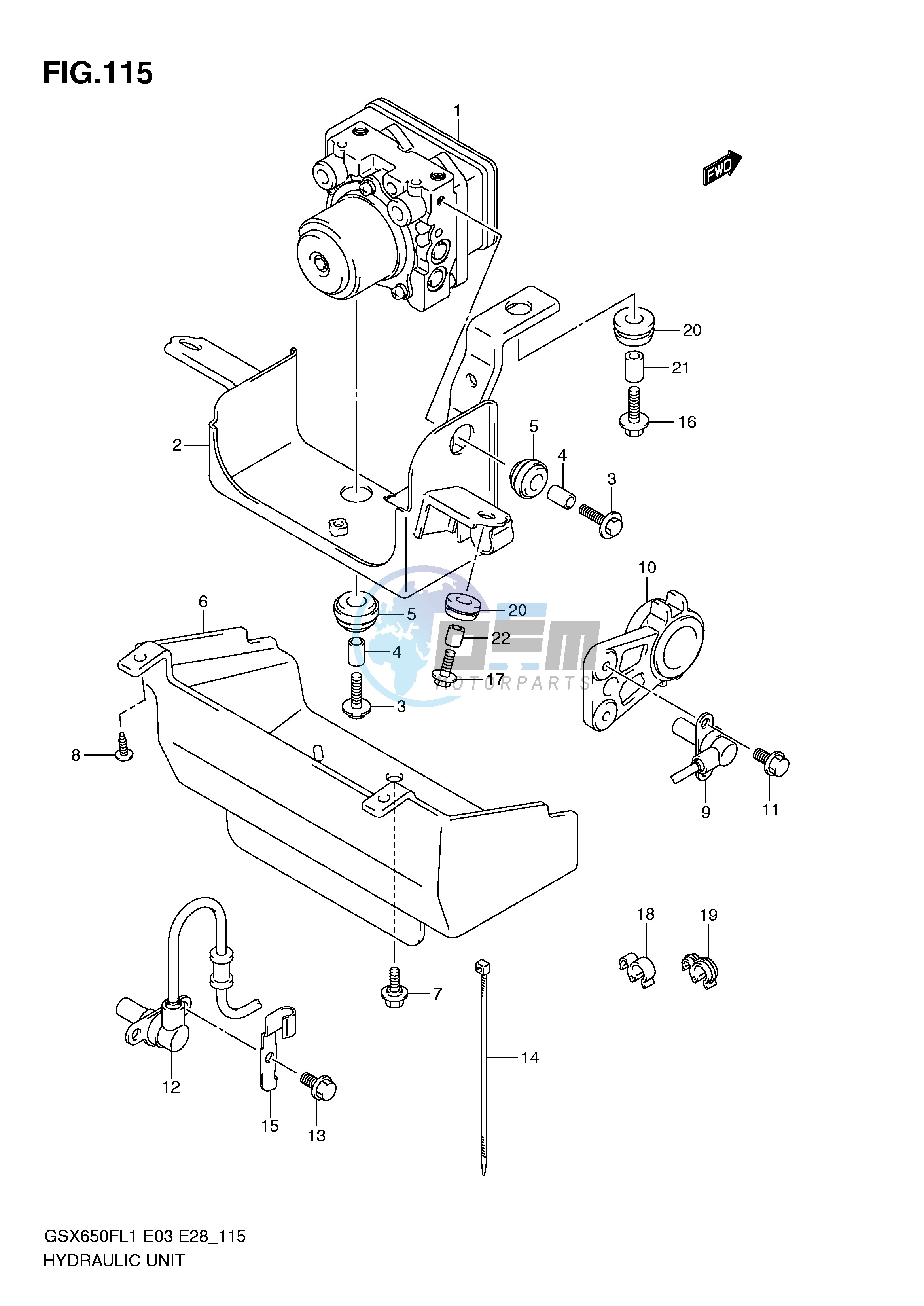 HYDRAULIC UNIT (GSX650FAL1 E28)