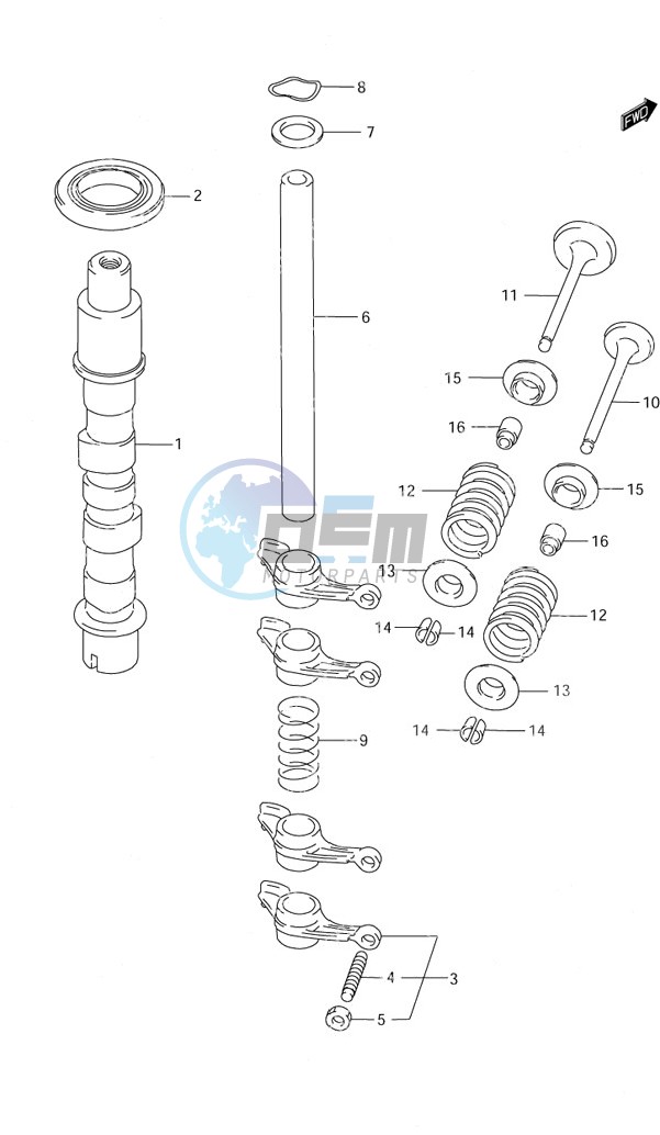 Camshaft S/N 651001 to 652500