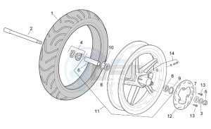 SR 125-150 drawing Front wheel