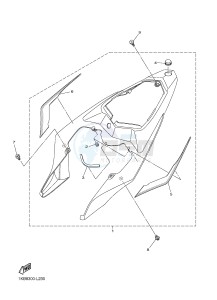 YZF-R1B 1000 (1KBP) drawing SIDE COVER