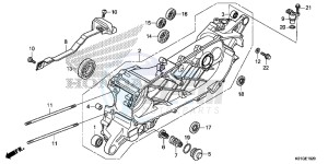 SH125ASG SH125D UK - (E) drawing LEFT CRANKCASE