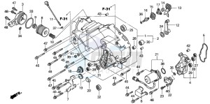 TRX350FE FOURTRAX 350 4X4ES drawing FRONT CRANKCASE COVER (TRX350TE/FE)