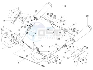 V7 III Stone 750 E4 (APAC) drawing Exhaust pipe