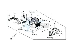 JOYMAX 125i drawing AIRCLEANER ASSY