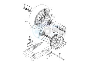 XV MIDNIGHT STAR 1900 drawing REAR WHEEL