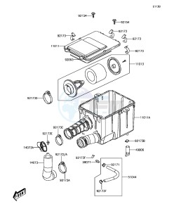 BRUTE FORCE 300 KVF300CFF EU drawing Air Cleaner