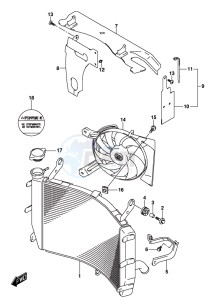 GSX-S1000F drawing RADIATOR