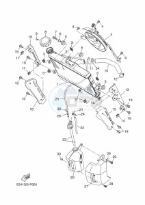 XSR700 MTM690-U (B9J3) drawing RADIATOR & HOSE