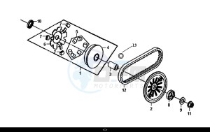 ALLO 50 (25 KM/H) (AJ05WA-NL) (L8-M0) drawing MOVABLE DRIVE FACE ASSY