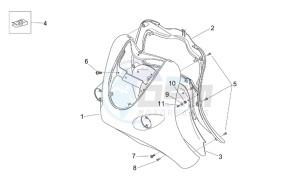 Mojito 125 drawing Front body - Shield