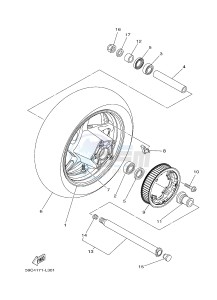 XP500 T-MAX 530 (59CS) drawing REAR WHEEL