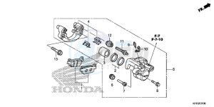 SH125DSG SH125 UK - (E) drawing REAR BRAKE CALIPER