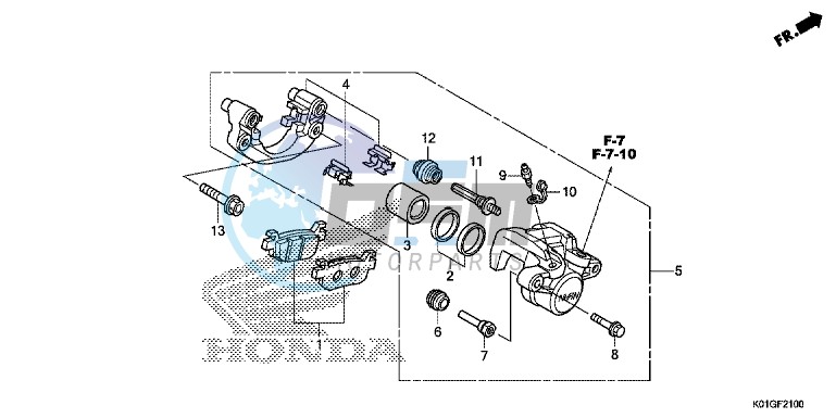 REAR BRAKE CALIPER