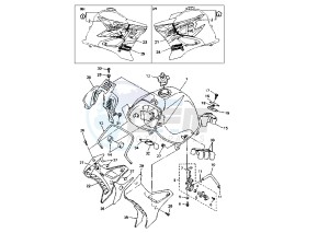 XT E 600 drawing FUEL TANK MY95-99