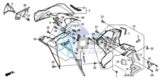 LOWER COWL (R.) (CBR600RR9,A/RA9,A)