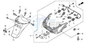 FJS600D 400 SILVER WING drawing TAILLIGHT/REAR FENDER