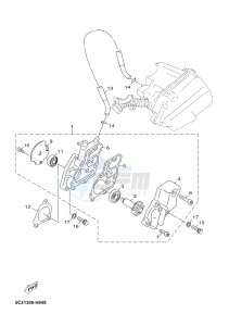 YN50 YN50FU OVETTO 4T (2ACP 2ACP) drawing WATER PUMP