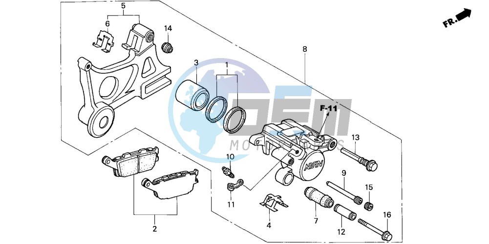 REAR BRAKE CALIPER