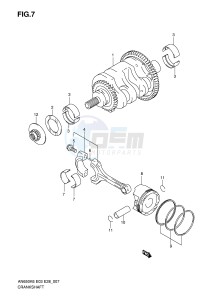 AN650 (E3-E28) Burgman drawing CRANKSHAFT