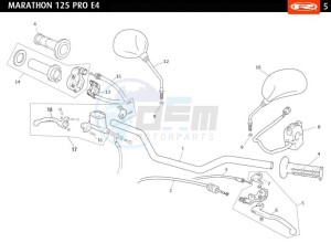 MARATHON-125-E4-PRO-SM-WHITE drawing HANDLEBARS