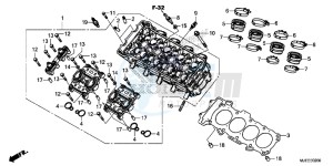 CB650FAH 2ED - (2ED) drawing CYLINDER HEAD