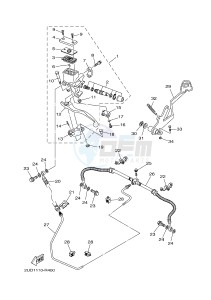 YFM700FWAD YFM70GPXH GRIZZLY 700 EPS (B1A1) drawing REAR MASTER CYLINDER