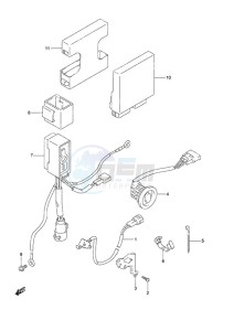 DF 50A drawing PTT Switch/Engine Control Unit High Thrust