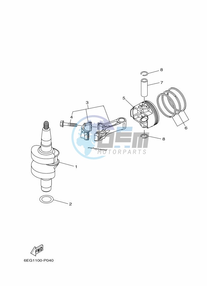 CRANKSHAFT--PISTON