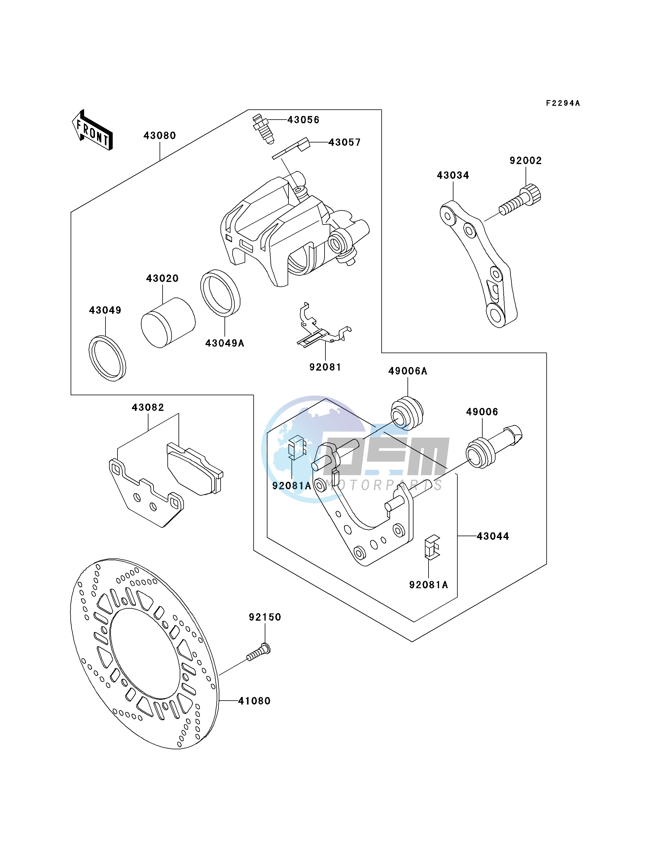 REAR BRAKE-- ZG1000-A19- -