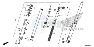 NC750XDG SH125AS UK - (E) drawing FRONT FORK